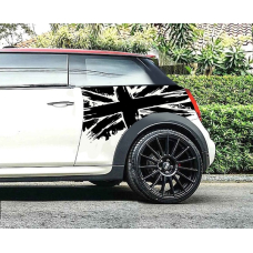 Наклейка смуги на крило міні-купер 3D TUNING STUDIO Прапор 980х507х0.060мм
