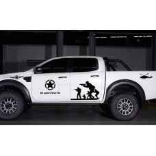 Смуги на авто 3D TUNING STUDIO Зірка Old Soldiers 1496х974х0.060мм