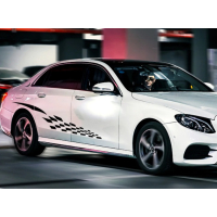 Смуги на бік авто 3D TUNING STUDIO Шашки 1800х390х0.070мм=2штуки