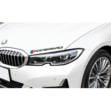 Смуги наклейки на капот 3D TUNING STUDIO BMW performance 280х32х0.14мм = 2 штуки