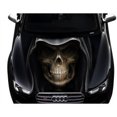Наклейка на капот 3D TUNING STUDIO Череп капюшон 1500х1200х0.080мм