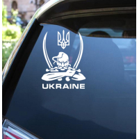 Наклейка на заднє скло 3D TUNING STUDIO Україна 220х300х0.060мм