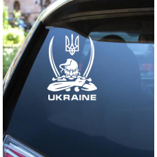 Наклейка на заднє скло 3D TUNING STUDIO Україна 220х300х0.060мм