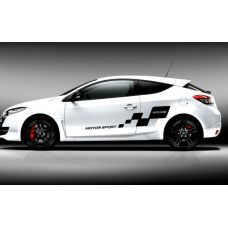 Смуги на авто 3D TUNING STUDIO Рено меган 980х240х0.060мм=2штуки