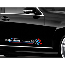 Наклейки смуги на авто 3D TUNING STUDIO Мотор Спорт 800х140х0.15мм=2штуки