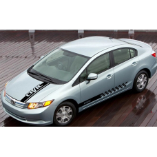 Смуги на авто 3D TUNING STUDIO Хонда Цивик 980х550х0.060мм