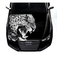 Наклейка на капот 3D TUNING STUDIO Леопард ЧФ 1500х1200х0.080мм