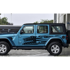 Смуги на двері авто 3D TUNING STUDIO Прапор Америки 2000х500х0.060мм=2штуки
