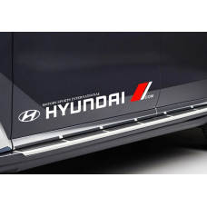 Наклейки на авто 3D TUNING STUDIO Хюндай 720х90х0.15мм=2штуки