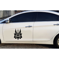 Наклейки на двері авто 3D TUNING STUDIO Тризуб 550х404х0.060мм=2штуки