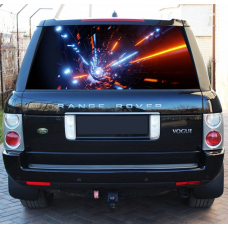 3д наклейка на заднє скло 3D TUNING STUDIO Абстракція ніч 1480х700х0.18мм