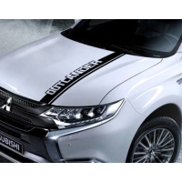Наклейка Смуги на капот 3D TUNING STUDIO Міцубіші Аутлендер 1100х130х0.15мм