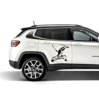 Наклейки на двері авто 3D TUNING STUDIO Козак 490х490х0.060мм=2штуки