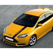 Смуги на капот 3D TUNING STUDIO Форд Фокус 1180х150х0.15мм