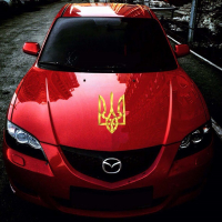 Наклейка на капот 3D TUNING STUDIO Тризуб України 500х299х0.15мм