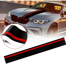 Смуги на авто 3D TUNING STUDIO Червоно чорні 1350х180х0.15мм