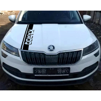 Наклейка смуги на капот 3D TUNING STUDIO Шкода карок 1180х130х0.070мм