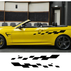 Смуги на авто 3D TUNING STUDIO Геометричні Ауді БМВ Тойота 1000х100х0.060мм=2штуки