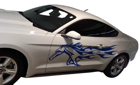 Смуги на двері форд мустанг 3D TUNING STUDIO Кінь 1470х400х0.060мм=2штуки