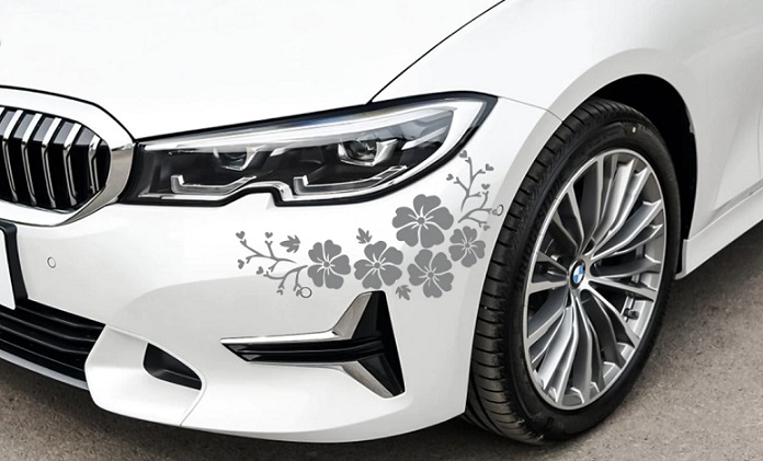 Наклейки на авто 3D TUNING STUDIO Квіти 400х220х0.060мм