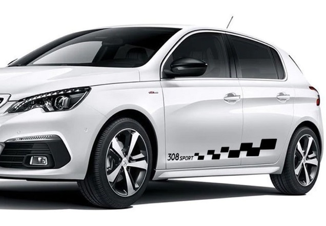 Смуги на авто 3D TUNING STUDIO Пежо 308 1700х160х0.060мм=2штуки