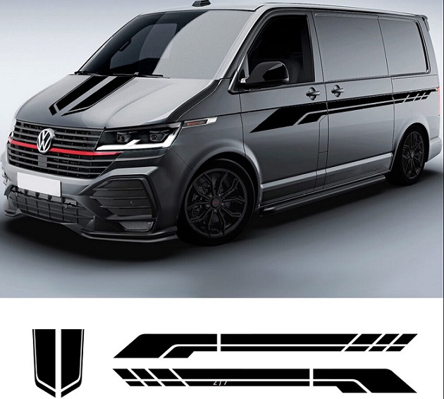 Смуги на мікроавтобус 3D Tuning STUDIO Транспортер Віваро 1180x980x0.060мм